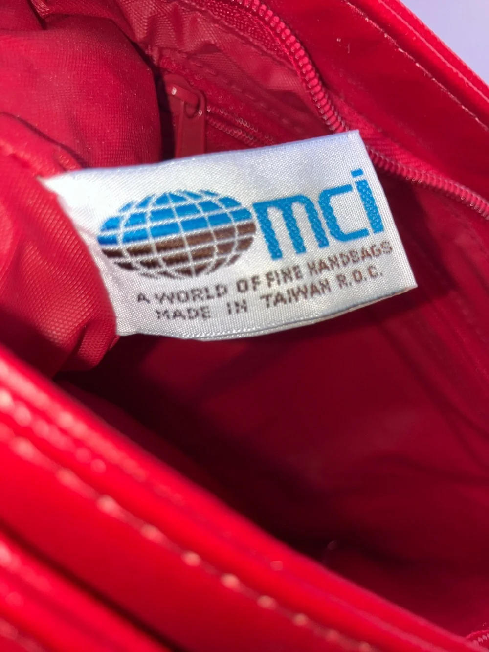 Vintage MCI 1980’s Red Women's Wristlet Clutch 8x13‎ Inches Punk Art Deco Disco